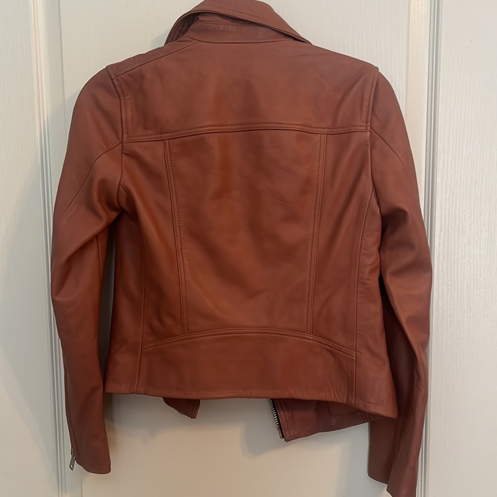 All Saints Dalby biker leather jacket - Picture 3 of 4